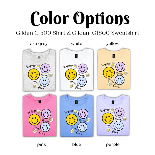 a group of t - shirts with smiley faces on them