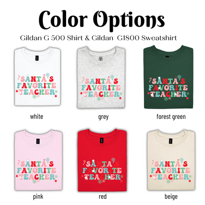Color Options: Gildan G 500 Shirt & Gildan G1800 Sweatshirt